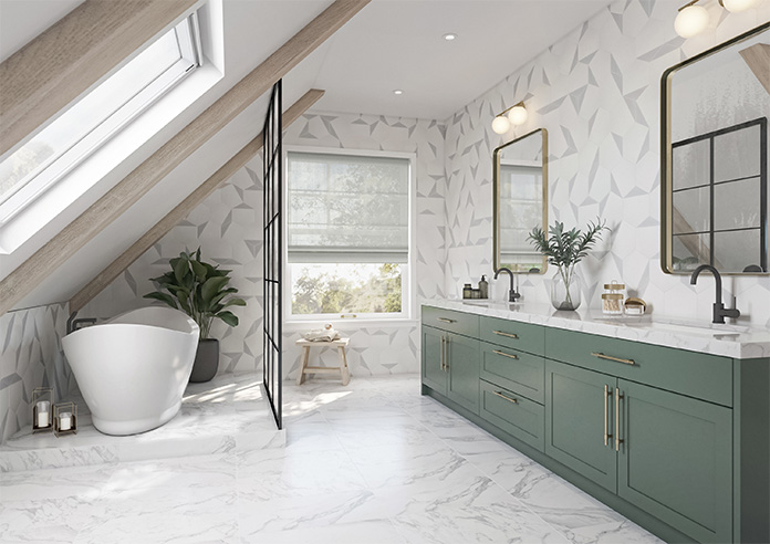 Taranto Voile, Black Frost - Twist&Fit Roman Blind - Image 6